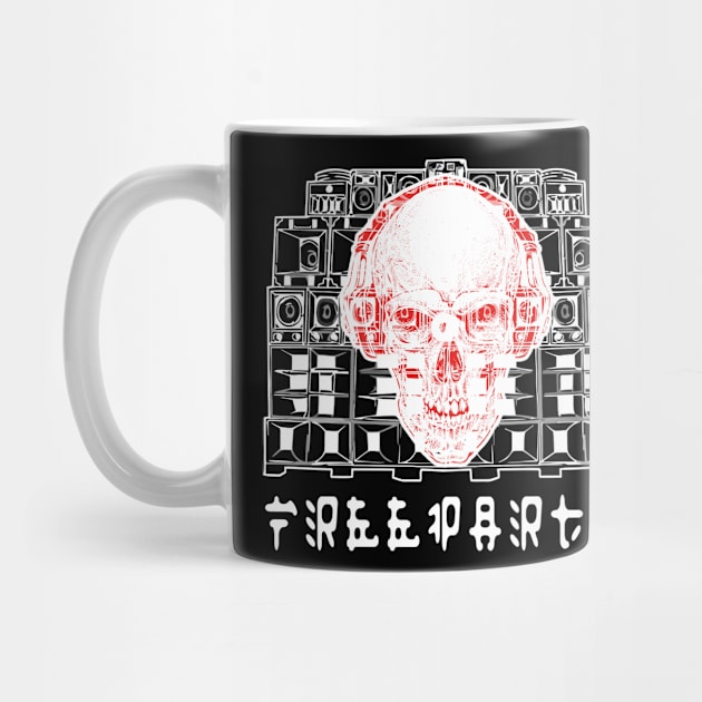 FreeTekno Skull Soundsystem by T-Shirt Dealer